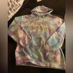 DIY tie-dye vinyl hoodie